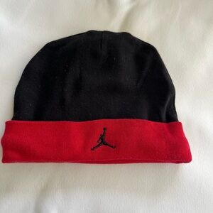 Jordan Black and Red Beanie with Iconic Logo